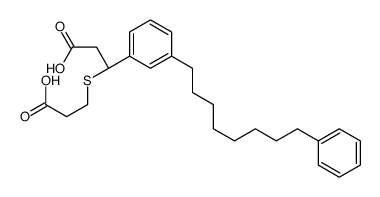 (3S)-3-(2-carboxyethylsulfanyl)-3-[3-(8-phenyloctyl)phenyl]propanoic acid Structure