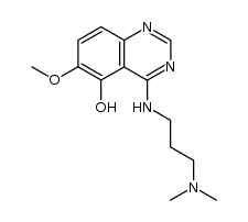 4-((3-(dimethylamino)propyl)amino)-6-methoxyquinazolin-5-ol结构式