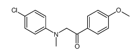 2-((4-chlorophenyl)(methyl)amino)-1-(4-methoxyphenyl)ethanone结构式