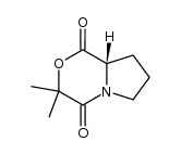 (8aS)-3,3-dimethyl-1,4-dioxo-3,4,6,7,8,8a-hexahydro-1H-pyrrolo[2,1-c][1,4]oxazine结构式