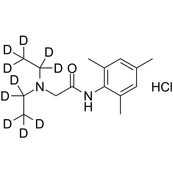 Trimecaine-d10 hydrochloride结构式