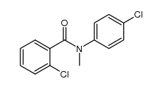 2-chloro-N-(4-chlorophenyl)-N-methylbenzamide结构式