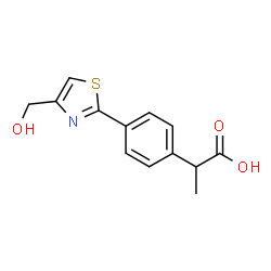α-Methyl-4-[4-(hydroxymethyl)-2-thiazolyl]benzeneacetic acid Structure