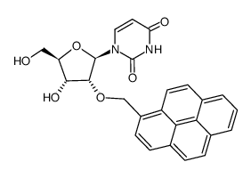 2'-O-(pyren-1-ylmethyl)uridine Structure