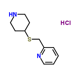 2-[(4-Piperidinylsulfanyl)methyl]pyridine hydrochloride (1:1)结构式