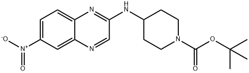 4-(6-Nitro-quinoxalin-2-ylaMino)-piperidine-1-carboxylic acid tert-butyl ester Structure
