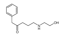 5-(2-hydroxyethylamino)-1-phenylpentan-2-one结构式