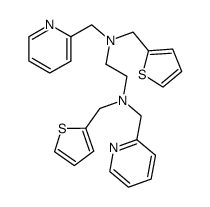 N,N'-bis(2-pyridylmethyl)-N,N'-bis(2-thienylmethyl)-1,2-ethanediamine结构式