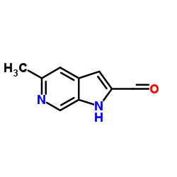 5-Methyl-1H-pyrrolo[2,3-c]pyridine-2-carbaldehyde结构式