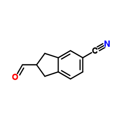 2-Formyl-5-indanecarbonitrile结构式