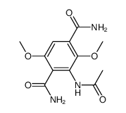 2-acetamido-3,6-dicarbamyl-1,4-dimethoxybenzene结构式