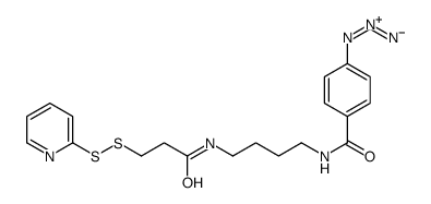 N-(4-(4-azidobenzamido)butyl)-3-(2'-pyridyldithio)propionamide structure