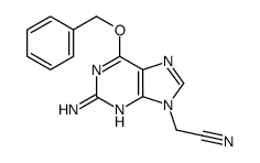 2-(2-amino-6-phenylmethoxypurin-9-yl)acetonitrile结构式