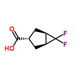 (1R,3s,5S)-rel-6,6-二氟双环[3.1.0]己烷-3-羧酸结构式