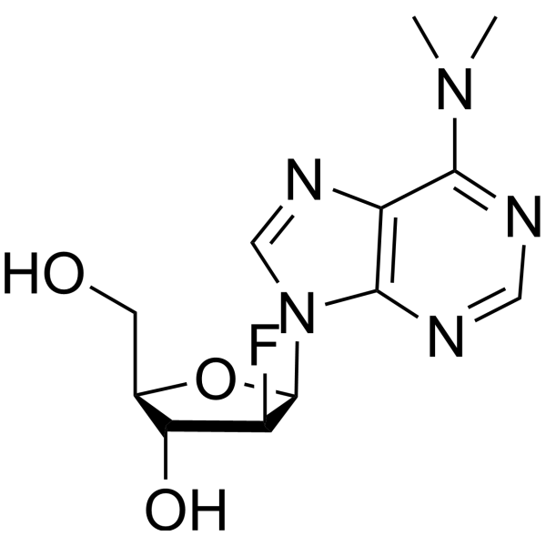 2’-Fluoro-2’-deoxy-N6,N6-dimethylarabinoadenosine Structure