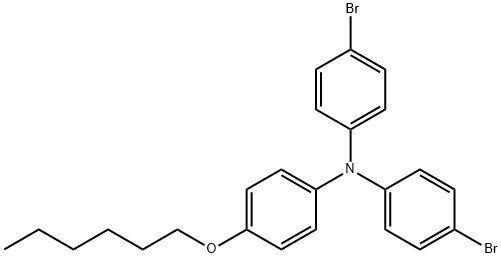 4,4'-Dibromo-4''-(hexyloxy)triphenylamine structure