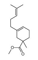 methyl 1-methyl-3-(4-methylpent-3-enyl)cyclohex-3-ene-1-carboxylate结构式