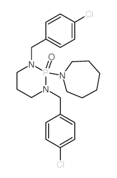 1H-Azepine,1-[[1,3-bis[(4-chlorophenyl)methyl]tetrahydro-2-oxido-1,3,2-diazaphosphorin-1(2H)-yl]phosphinyl]hexahydro- structure