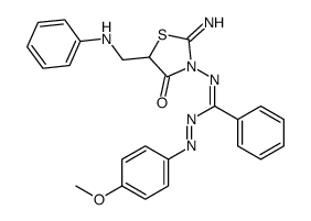 N'-[5-(anilinomethyl)-2-imino-4-oxo-1,3-thiazolidin-3-yl]-N-(4-methoxyphenyl)iminobenzenecarboximidamide Structure