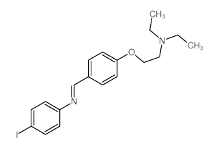Benzenamine,N-[[4-[2-(diethylamino)ethoxy]phenyl]methylene]-4-iodo-结构式