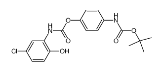 4-((tert-butoxycarbonyl)amino)phenyl N-(5-chloro-2-hydroxyphenyl)carbamate结构式