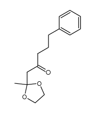 1-(2-methyl-1,3-dioxolan-2-yl)-5-phenylpentan-2-one结构式