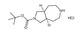 顺式-2-Boc-八氢-吡咯并[3,4-D]氮杂庚烷盐酸盐结构式
