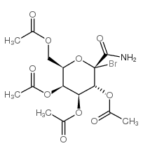 C-(2,3,4,6-TETRA-O-ACETYL-1-BROMO-1-DEOXY-BETA-D-GALACTOPYRANOSYL)FORMAMIDE structure