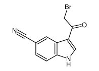 3-(2-bromoacetyl)-1H-indole-5-carbonitrile结构式