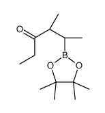 (4R,5S)-4-methyl-5-(4,4,5,5-tetramethyl-1,3,2-dioxaborolan-2-yl)hexan-3-one结构式