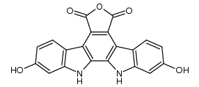 11,12-dihydro-2,9-dihydroxy-indolo[2,3-a]carbazole-5,6-dicarboxylic anhydride Structure