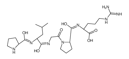 (2S)-5-(diaminomethylideneamino)-2-[[(2S)-1-[2-[[(2S)-4-methyl-2-[[(2S)-pyrrolidine-2-carbonyl]amino]pentanoyl]amino]acetyl]pyrrolidine-2-carbonyl]amino]pentanoic acid Structure