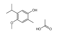 acetic acid,4-methoxy-2-methyl-5-propan-2-ylphenol结构式