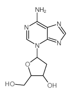 3H-Purin-6-amine,3-(2-deoxy-a-D-erythro-pentofuranosyl)-结构式