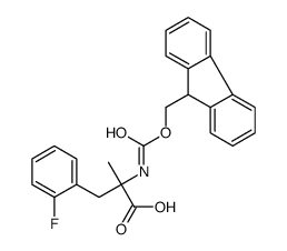 (R)-N-FMOC-alpha-Methyl-2-fluorophenylalanine结构式