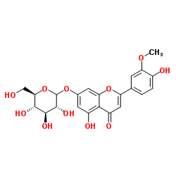 Chrysoeriol-7-O-glucoside structure