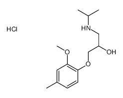 1-(2-methoxy-4-methylphenoxy)-3-(propan-2-ylamino)propan-2-ol,hydrochloride Structure