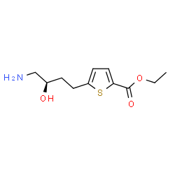 ETHYL 5-[(3R)-4-AMINO-3-HYDROXYBUTYL]THIOPHENE-2-CARBOXYLATE结构式