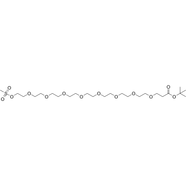 Ms-PEG8-Boc结构式