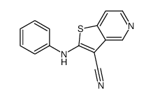 Thieno[3,2-c]pyridine-3-carbonitrile, 2-(phenylamino)- (9CI) structure