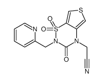 2-[1,1,3-trioxo-2-(pyridin-2-ylmethyl)thieno[3,4-e][1,2,4]thiadiazin-4-yl]acetonitrile Structure