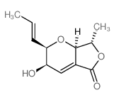 (2R,3R,7S,7aR)-3-hydroxy-7-methyl-2-[(E)-prop-1-enyl]-2,3,7,7a-tetrahydrofuro[3,4-b]pyran-5-one结构式