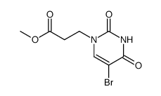3-(3,4-dihydro-5-bromo-2,4-dioxo-(2H)pyrimidin-1-yl)propanoic acid methyl ester Structure
