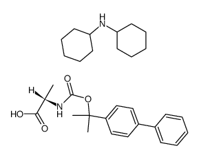 N-[(1-[1,1'-biphenyl]-4-yl-1-methylethoxy)carbonyl]-L-alanine, compound with dicyclohexylamine (1:1) structure