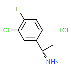 (S)-3-氯-4-氟苯基乙基-1-胺盐酸盐结构式