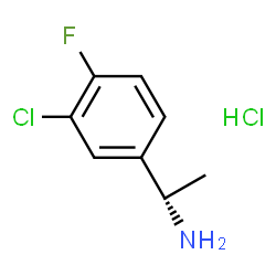 (S)-1-(3-Chloro-4-fluorophenyl)ethan-1-amine hydrochloride structure