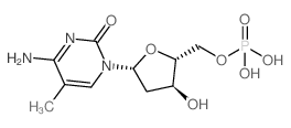 5-甲基-2'-脱氧胞苷5'-单磷酸结构式