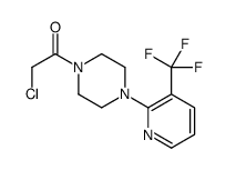 1-(Chloroacetyl)-4-[3-(trifluoromethyl)pyridin-2-yl]piperazine, 2-[4-(Chloroacetyl)piperazin-1-yl]-3-(trifluoromethyl)pyridine structure