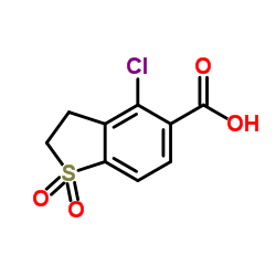 4-Chloro-2,3-dihydro-1-benzothiophene-5-carboxylic acid 1,1-dioxide结构式