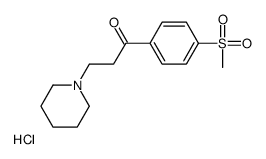 1-[4-(Methylsulfonyl)phenyl]-3-(1-piperidinyl)-1-propanone hydroc hloride (1:1) Structure